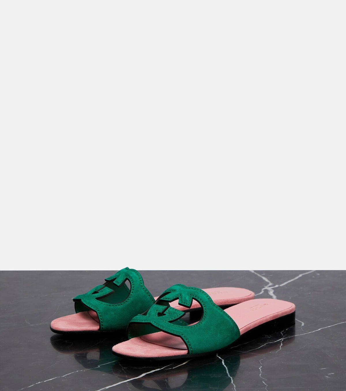 Gucci - Interlocking G cutout suede sandals