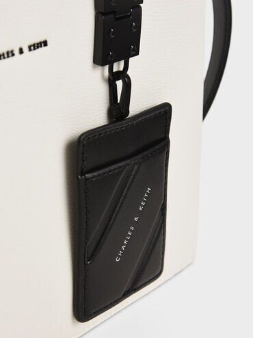 Charles & Keith Cameron Double Top Handle Bag - White