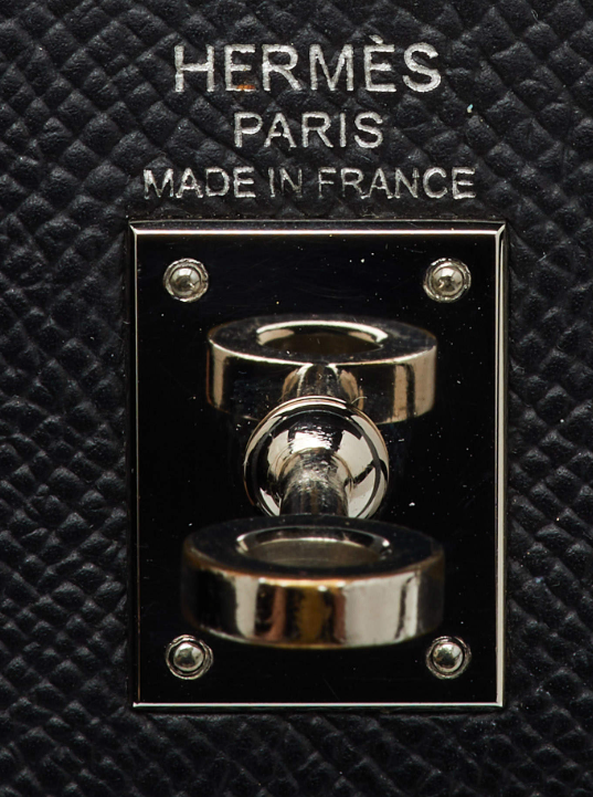Hermes Black Epsom Leather Palladium Finish