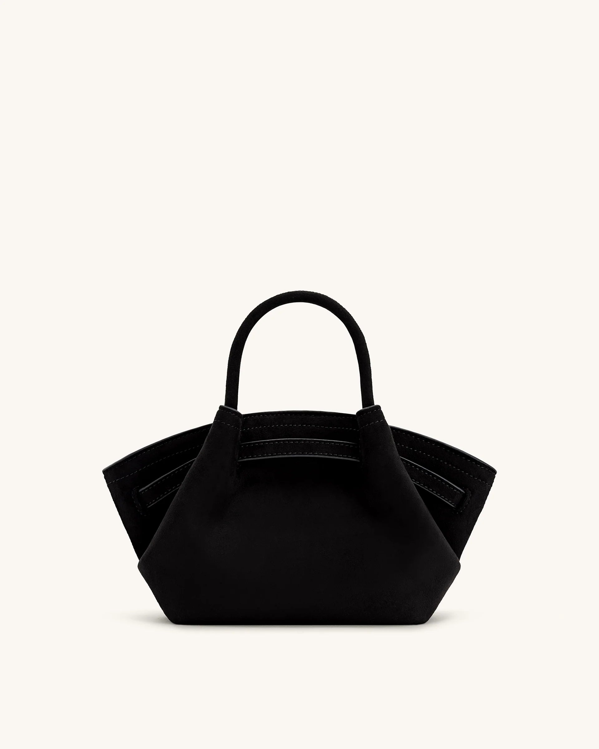 JWPEI Hana Mini Faux Suede Tote Bag - Black