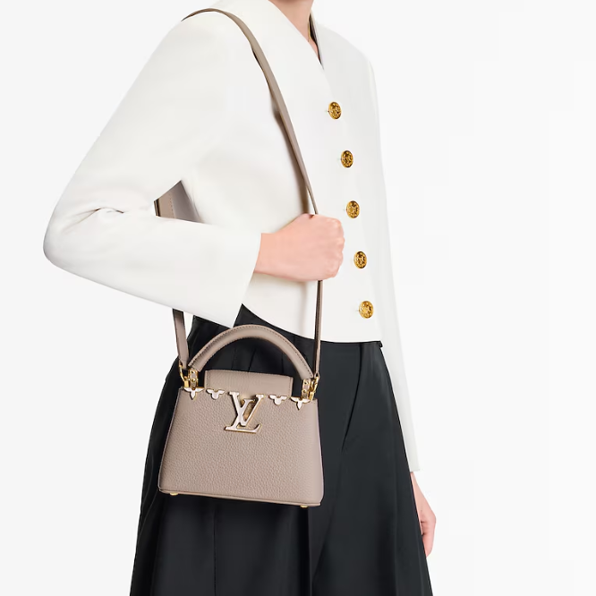 Louis Vuitton  Taurillon Embellished Flower Crown Capucines
