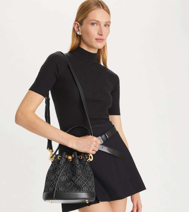 Tory Burch T Monogram Bucket Bag