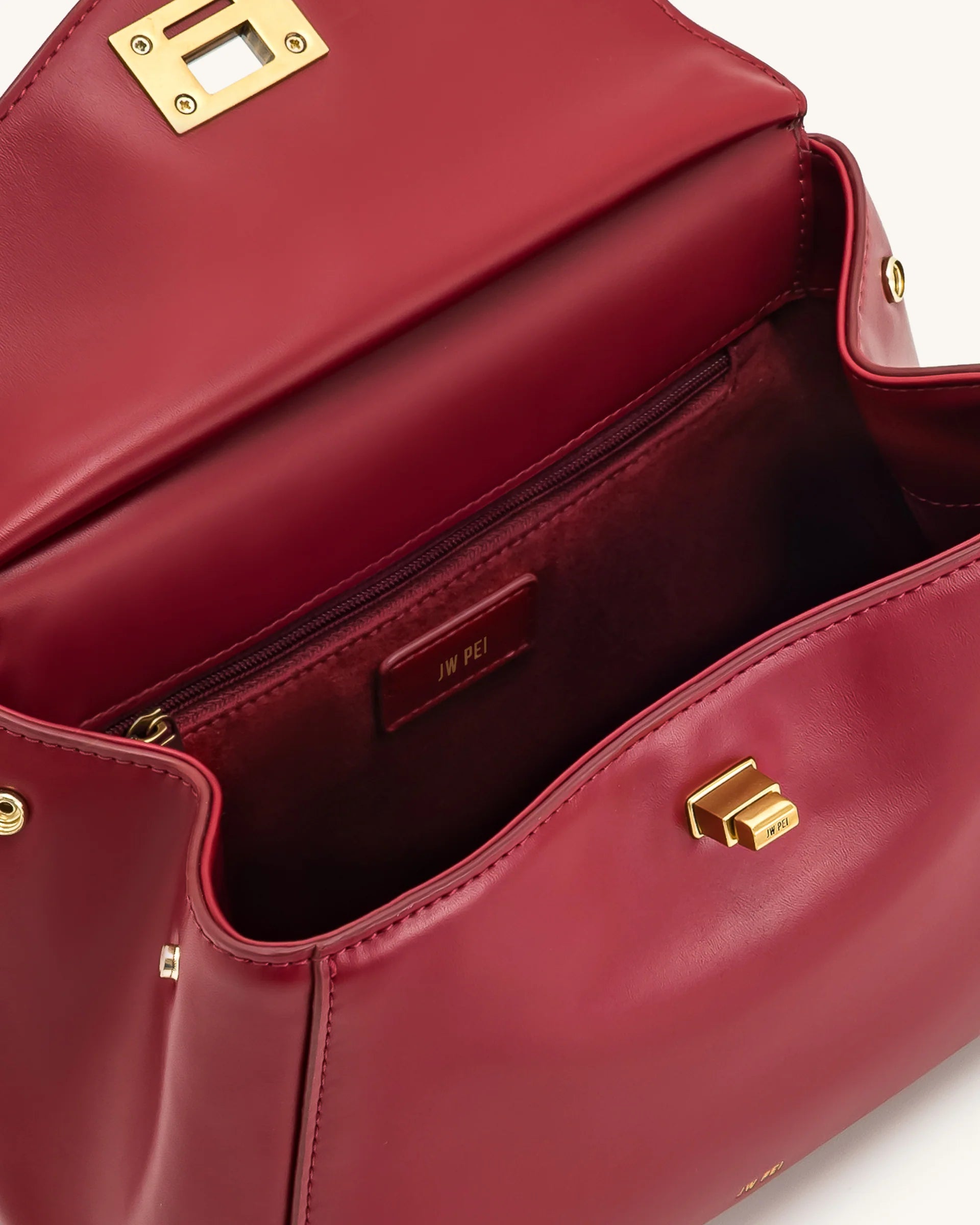 JWPEI Lucia Classic Top Handbag - Claret