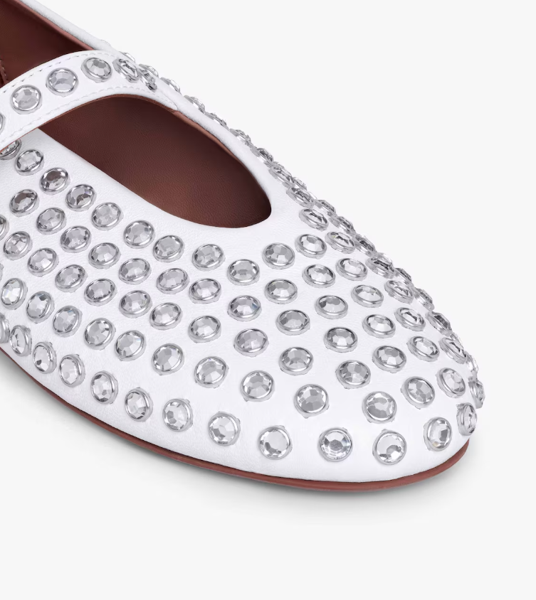 Alaia strass lambskin ballet flats