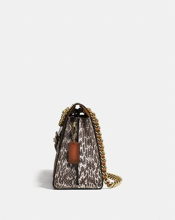 Coach Parker With Rivets And Snakeskin