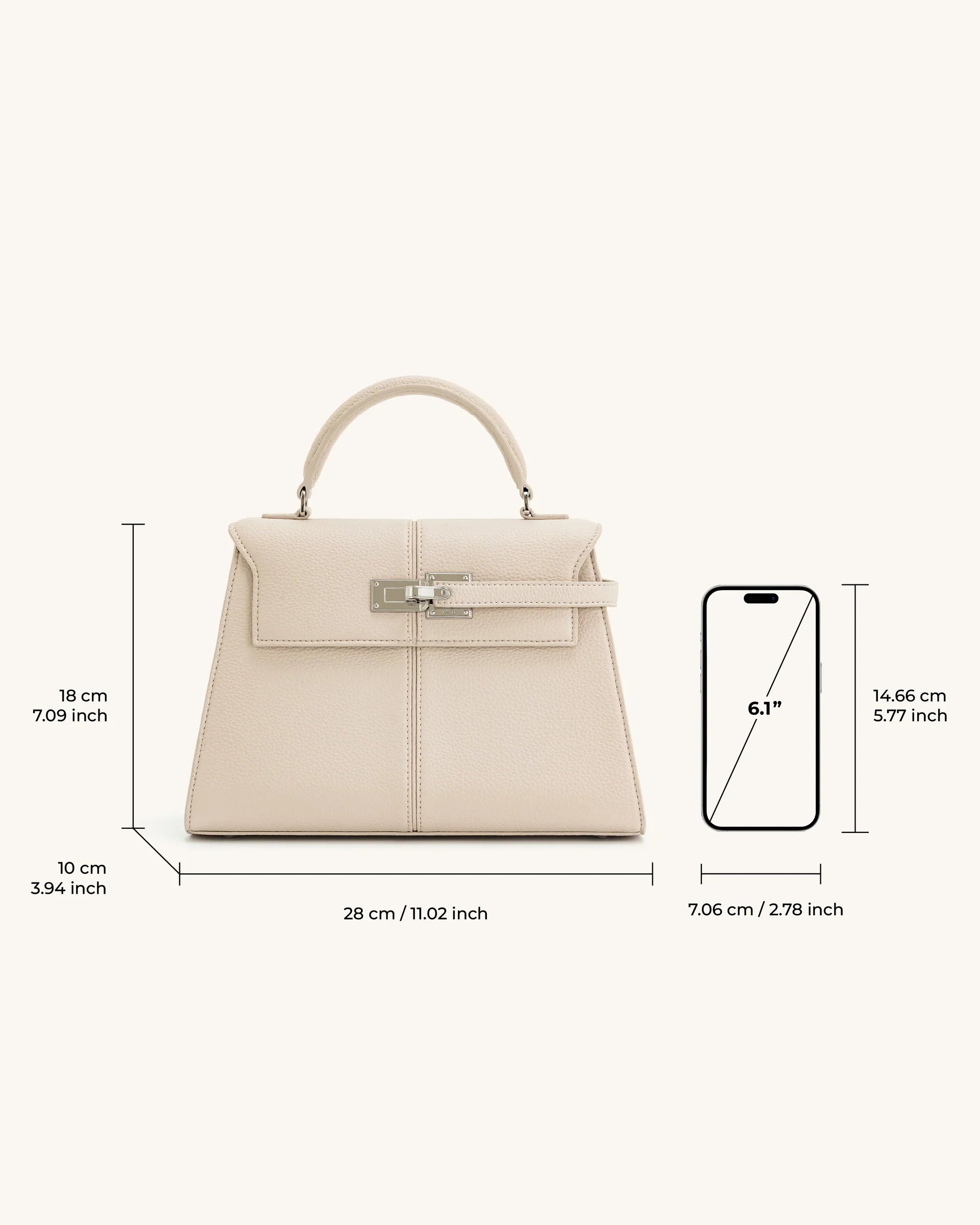 JW PEI Elise Large Top Handle Bag - White