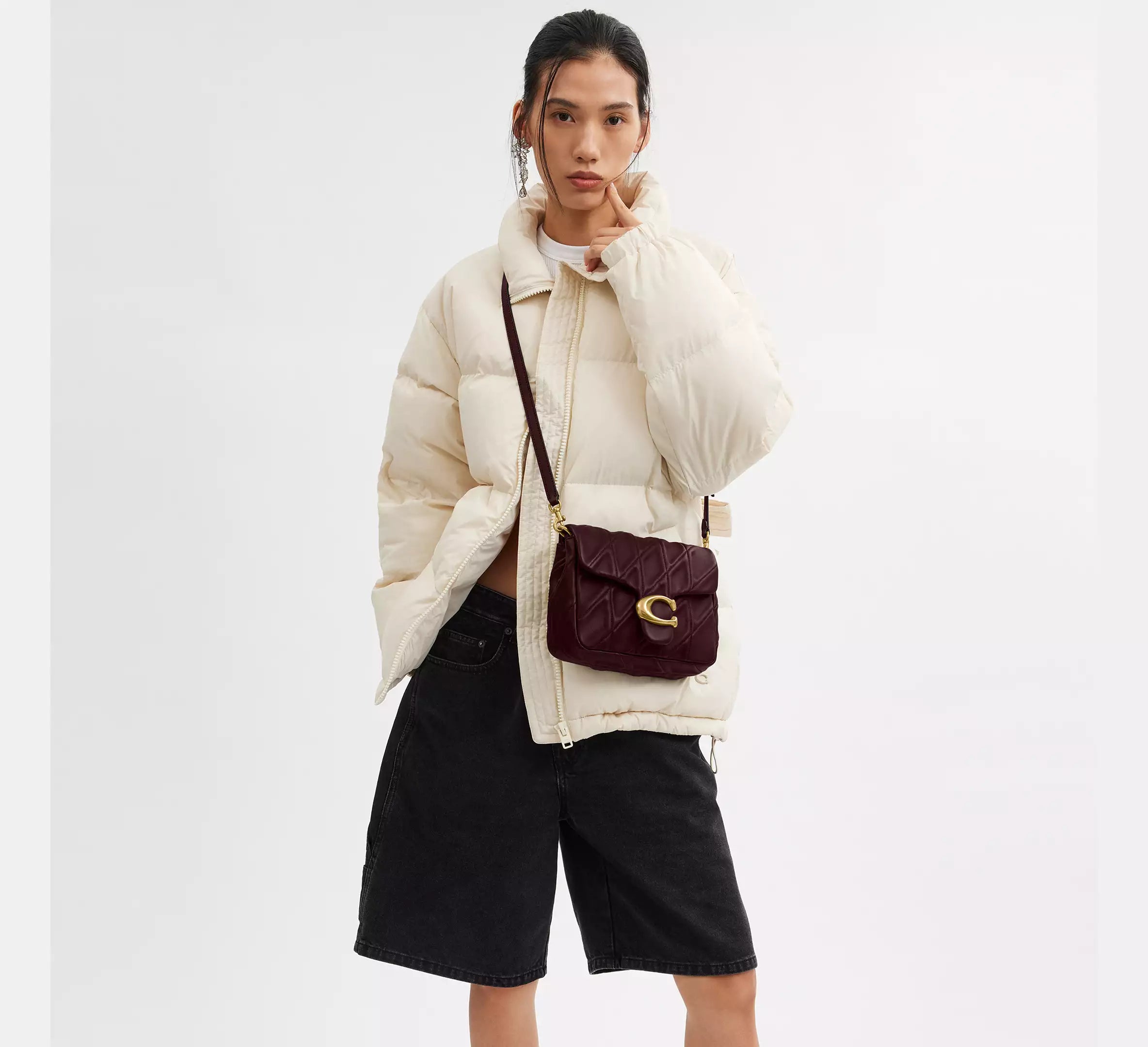 Coach Times Square Tabby Shoulder Bag With Quilting