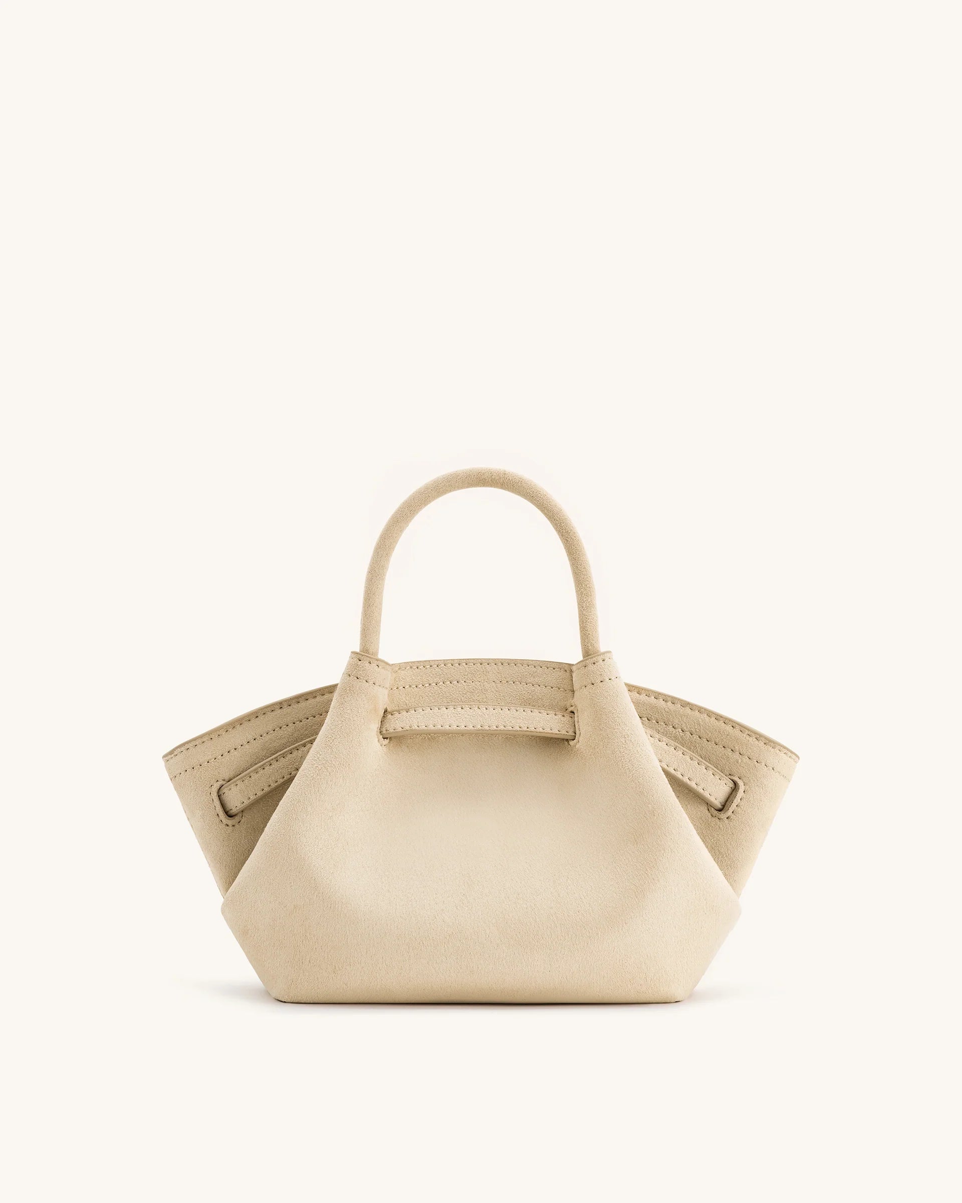 JWPEI Hana Mini Faux Suede Tote Bag - Off White