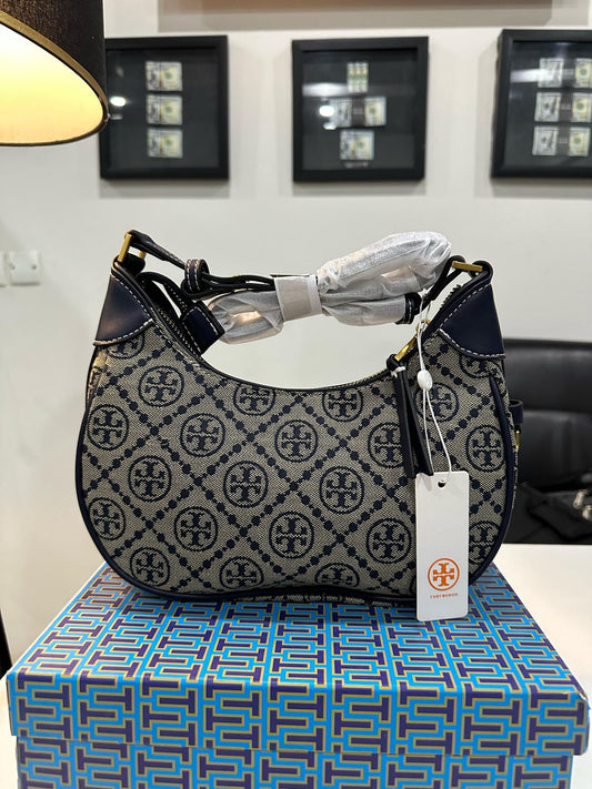 Tory Burch Monogram Crescent Bag