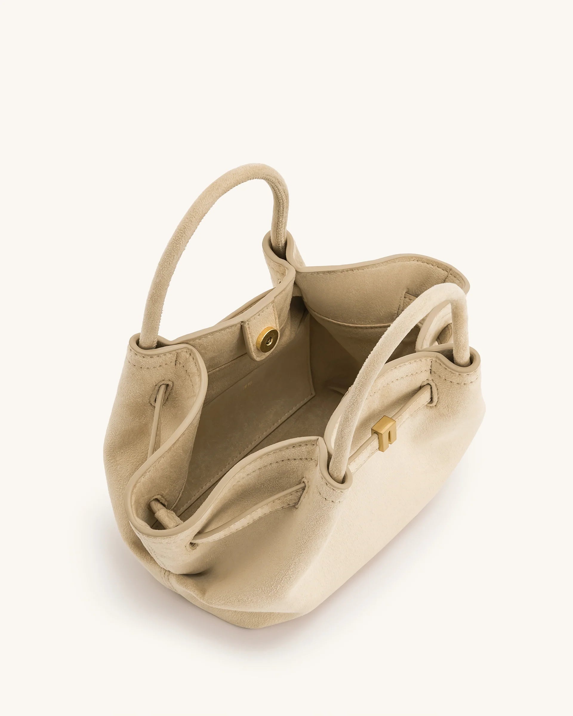 JWPEI Hana Mini Faux Suede Tote Bag - Off White