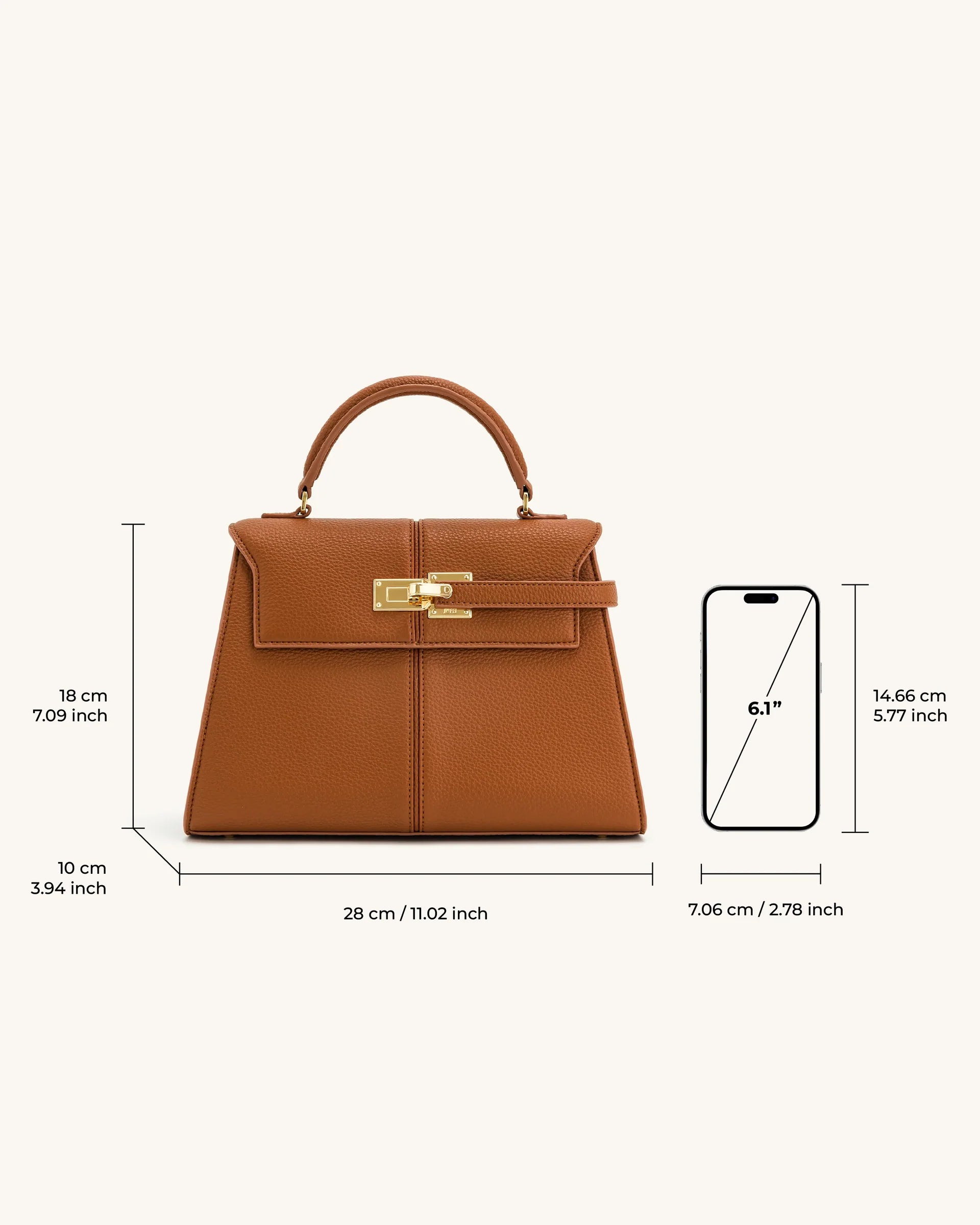 JW PEI Elise Large Top Handle Bag - Brown