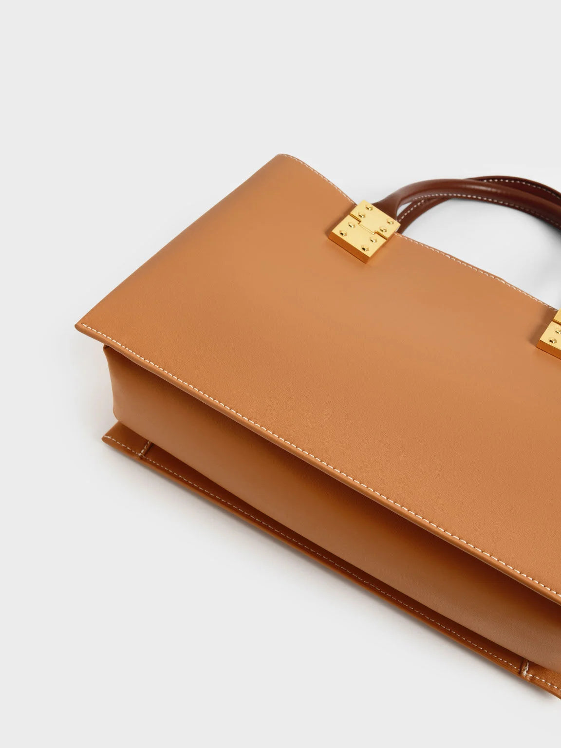 Charles & Keith Large Double Handle Handbag - Pumpkin