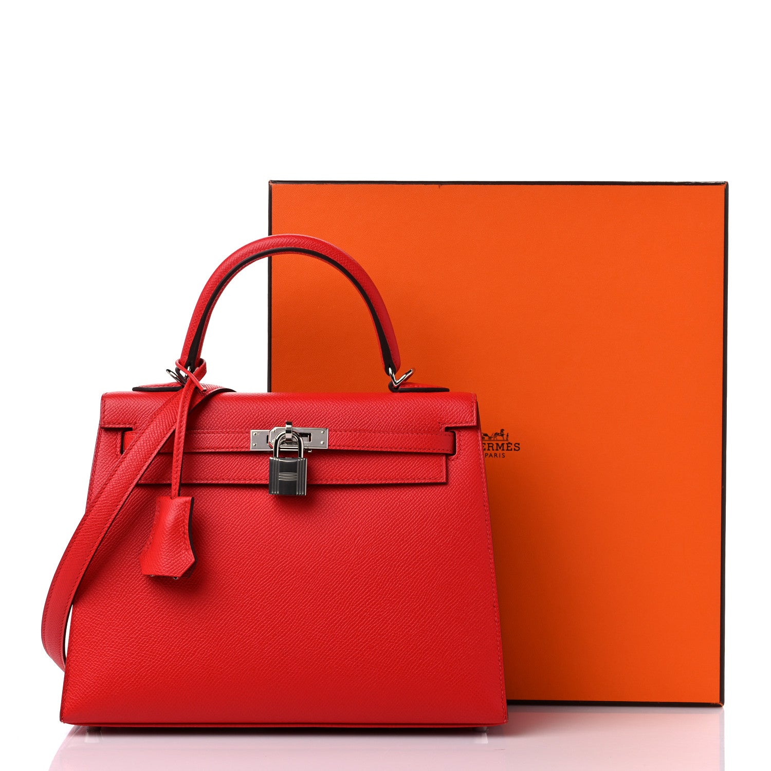 Hermès Epsom – Rouge de Cœur