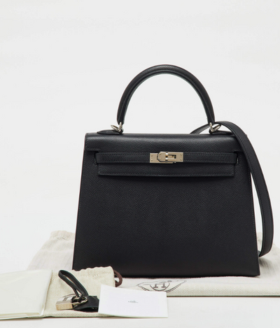 Hermes Black Epsom Leather Palladium Finish hover