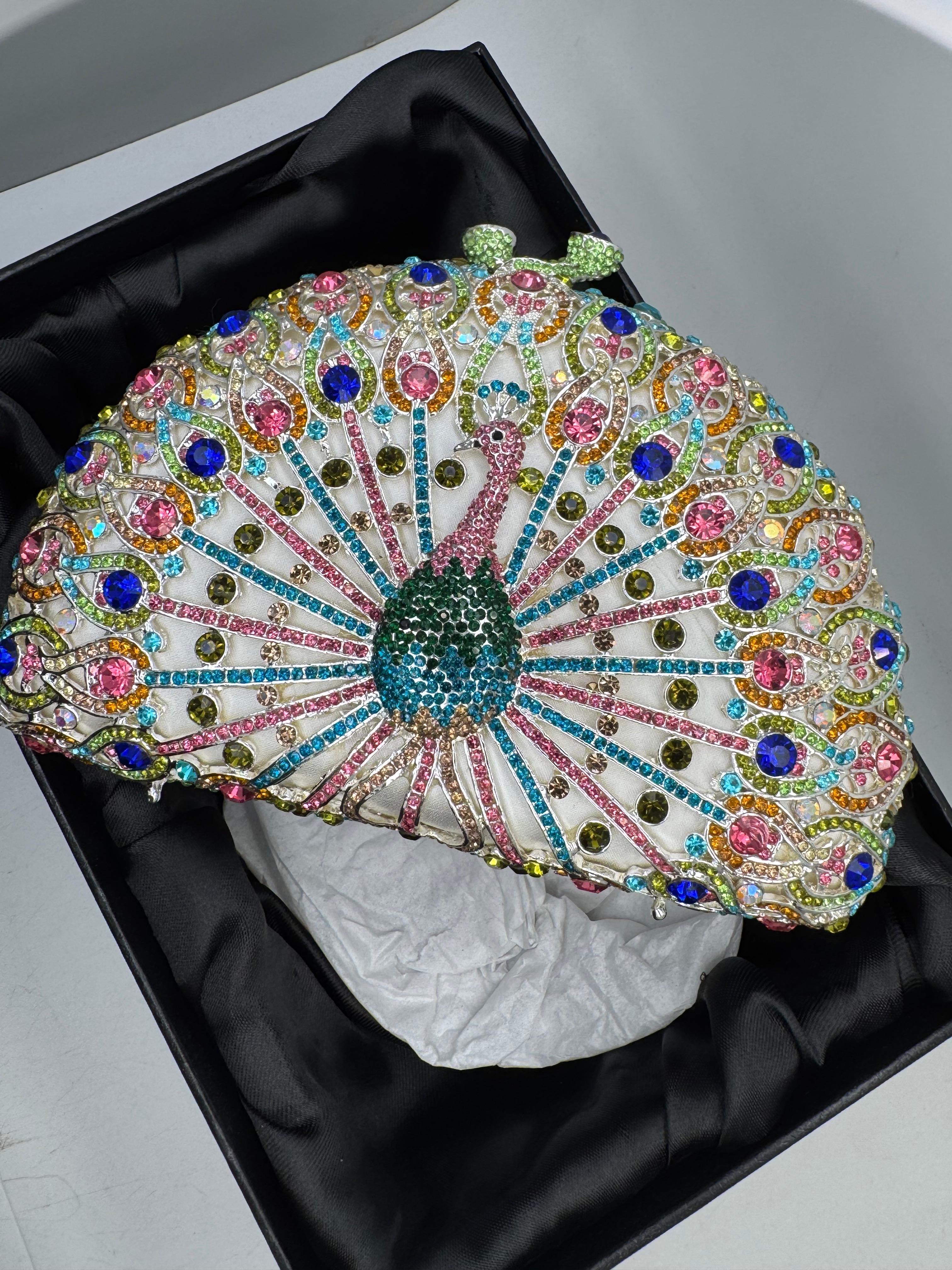 Peacock Clutch Women Evening Bags Wedding Party Dinner Bridal