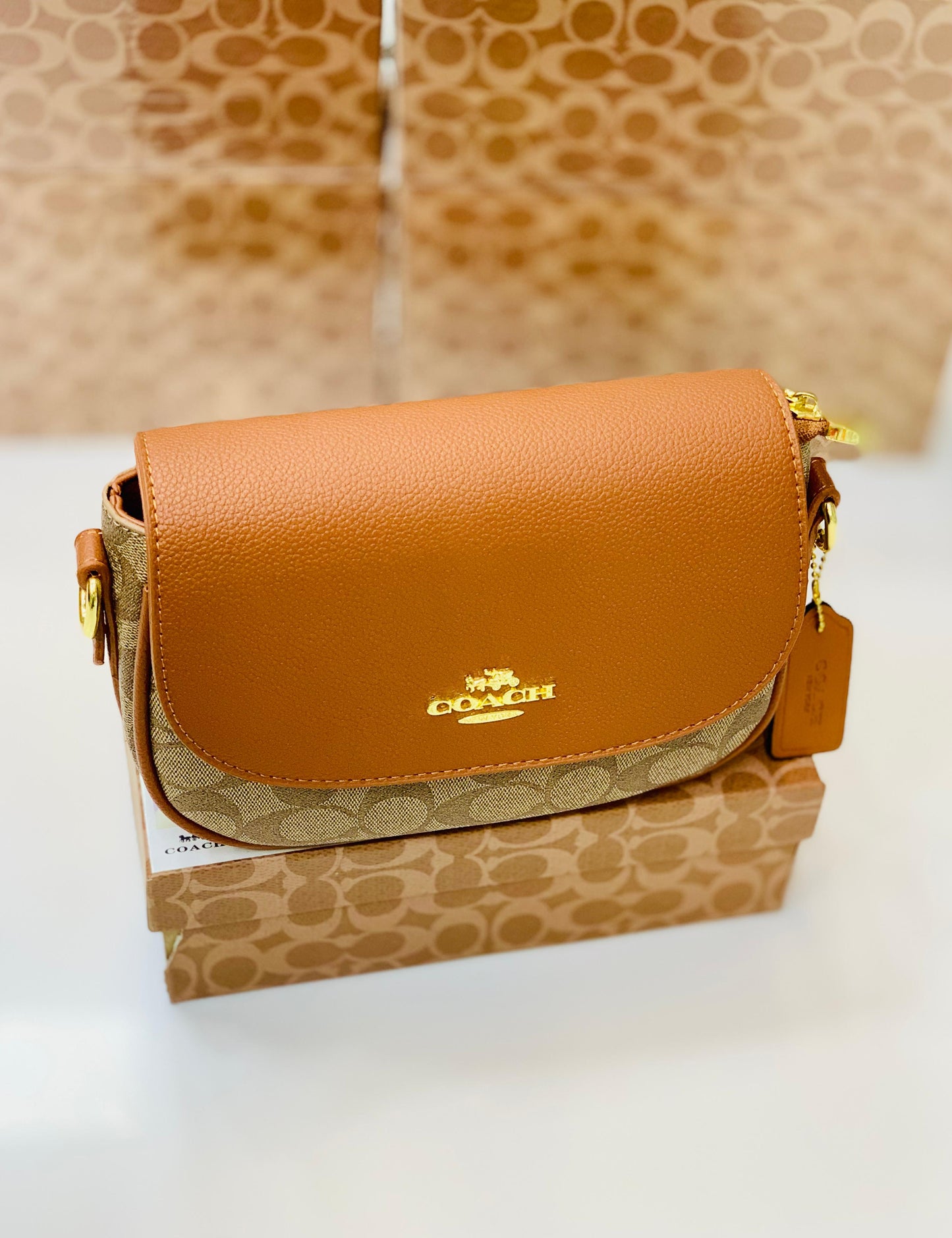 Coach Macie Saddle Bag In Blocked Signature