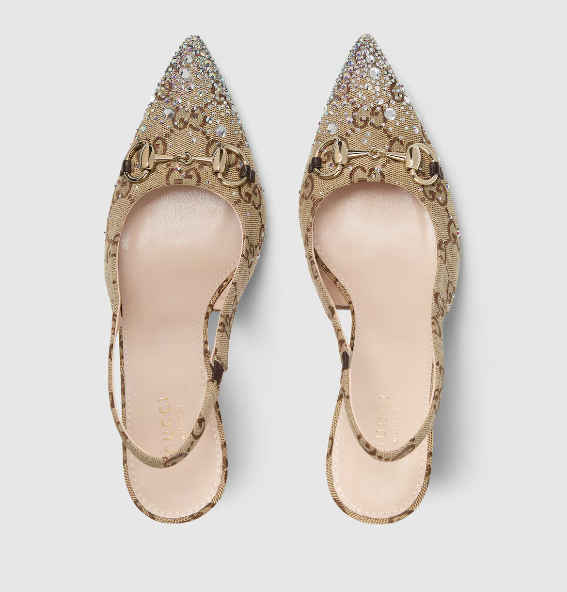 Women's slingback pump with crystal Horsebit