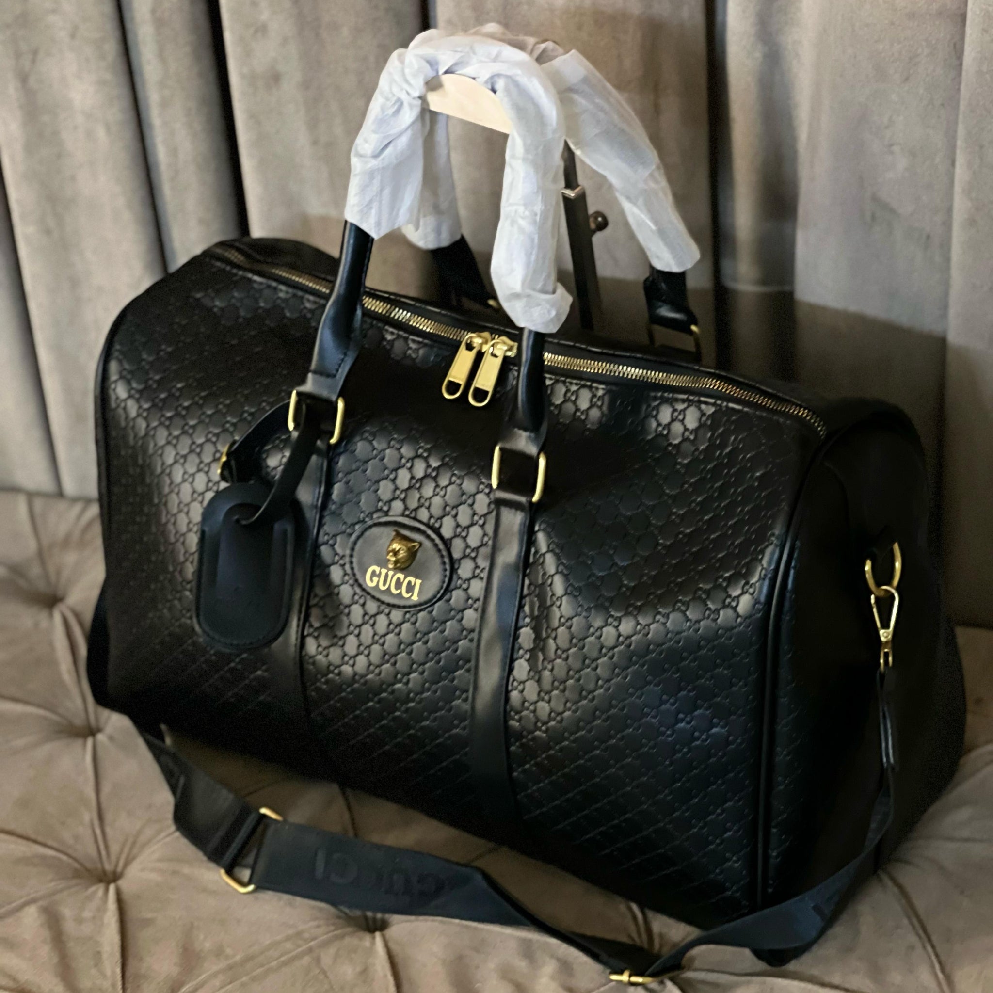 Guvci Quilted Oversized Travel Duffel Bag