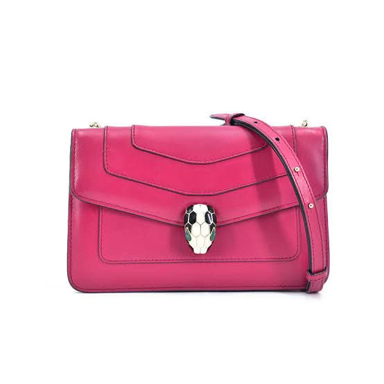 BVLGARI Serpenti Forever East-West Shoulder Bags for Women (Pink)