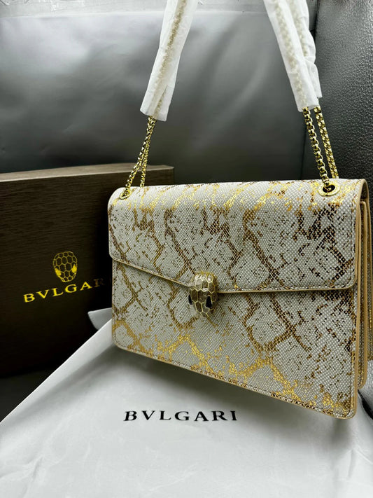 Bvlgari Women Bag (White/Gold)