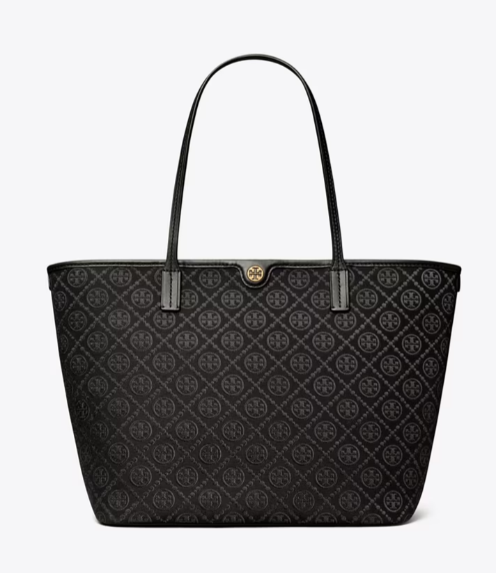 T MONOGRAM ZIP TOTE