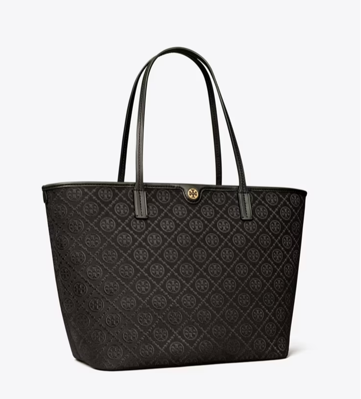 T MONOGRAM ZIP TOTE