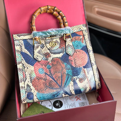 Gucci GG Diana Python Tote Bag