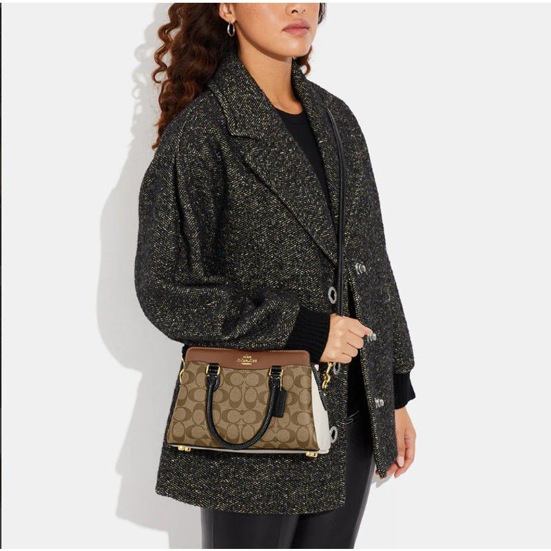 Coach Darcie Carryall Bag In Colorblock Signature Canvas