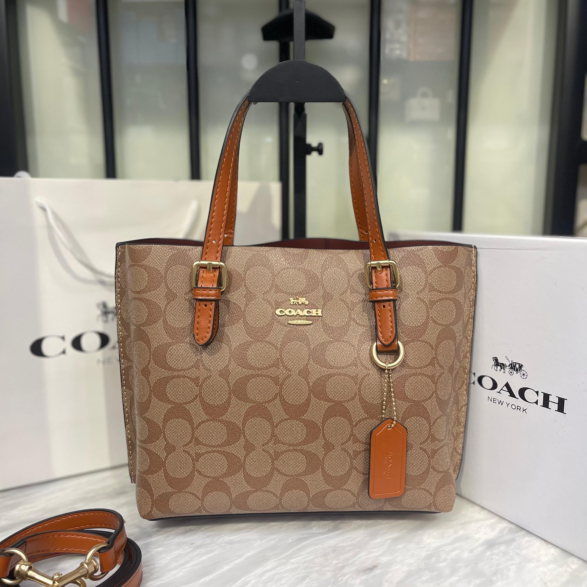 Coach Mollie Tote Bag 25 In Signature Canvas