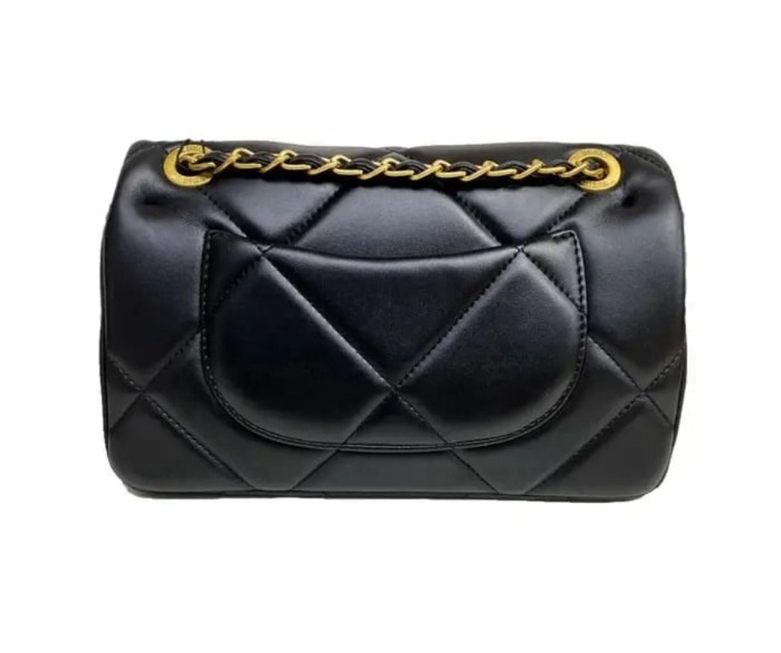 Chanel 19 Double Flap Bag in Shiny Lambskin with Gold & Ruthenium Hardware