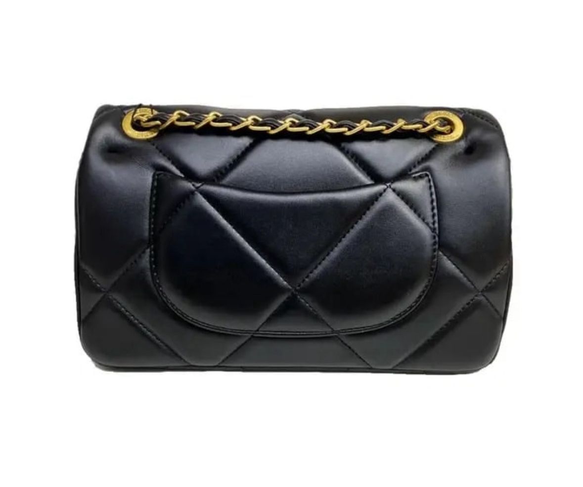 Chanel 19 Double Flap Bag in Shiny Lambskin with Gold & Ruthenium Hardware