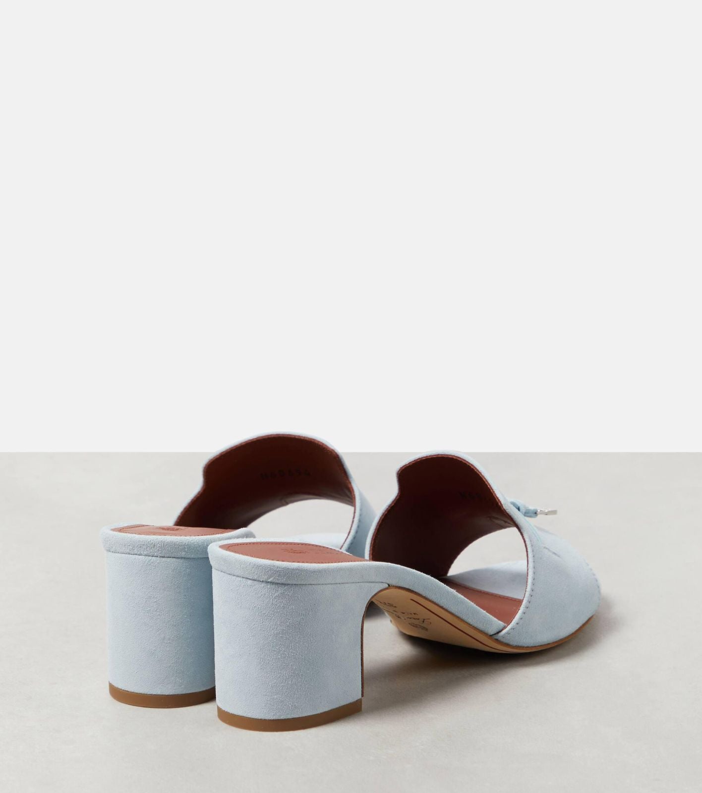 Loro Piana Women's Blue Summer Charms Suede Mules