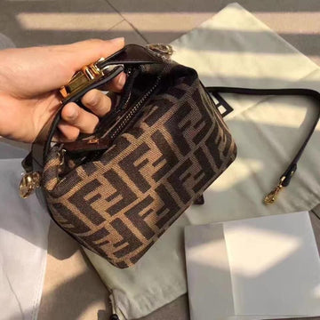 FENDI Zucca Canvas Mini Vanity Bag
