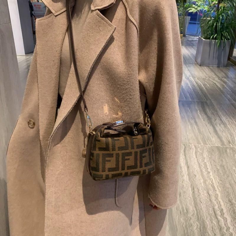 FENDI Zucca Canvas Mini Vanity Bag