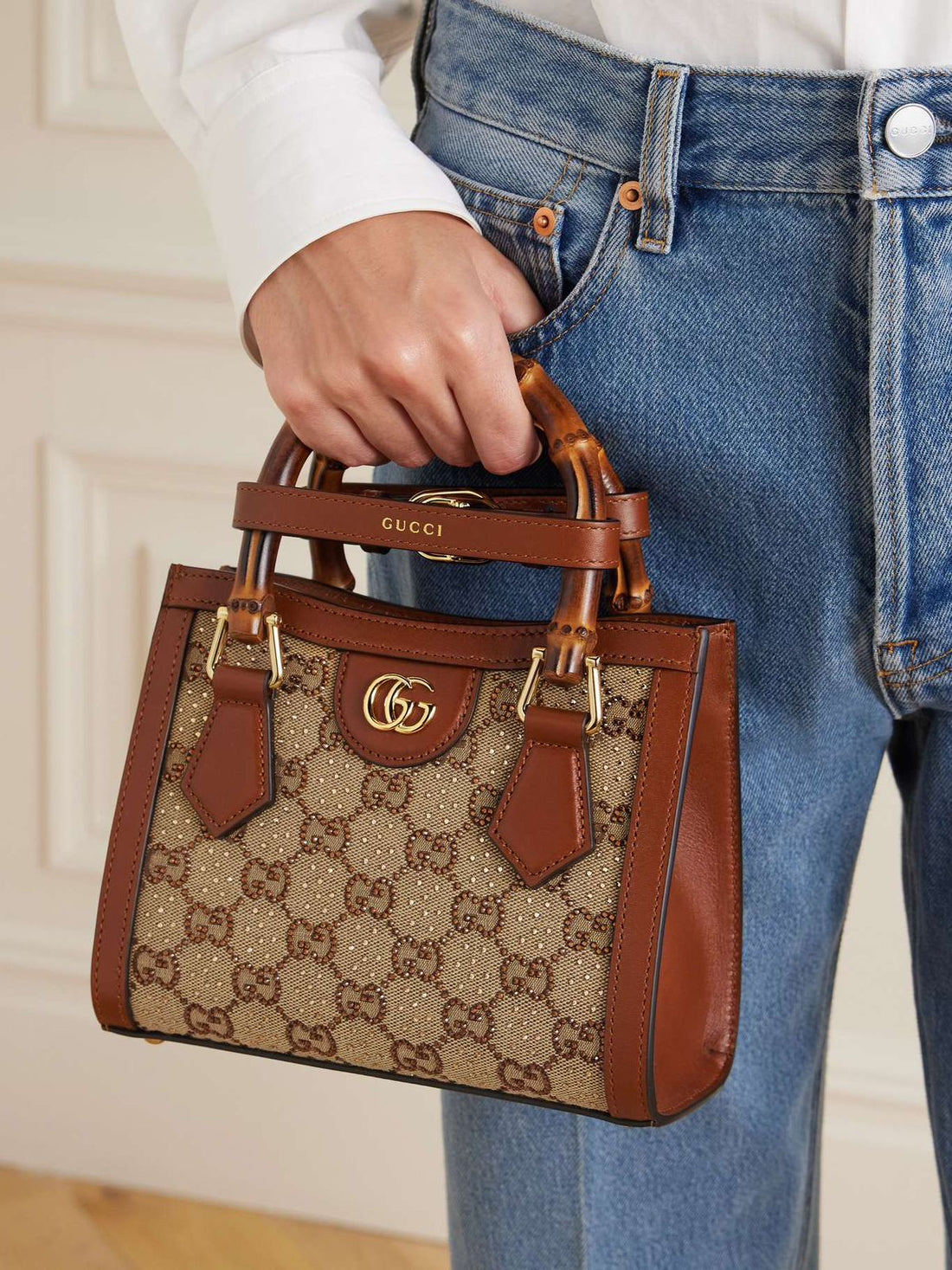 Gucci Diana Mini GG canvas tote bag