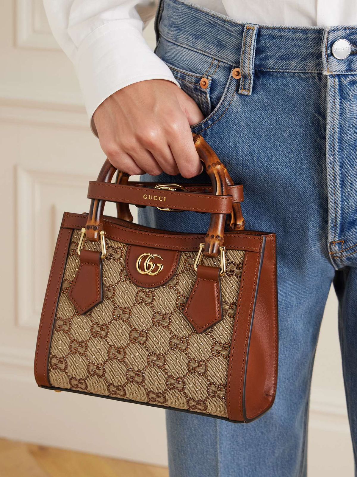 Gucci Diana Mini GG canvas tote bag