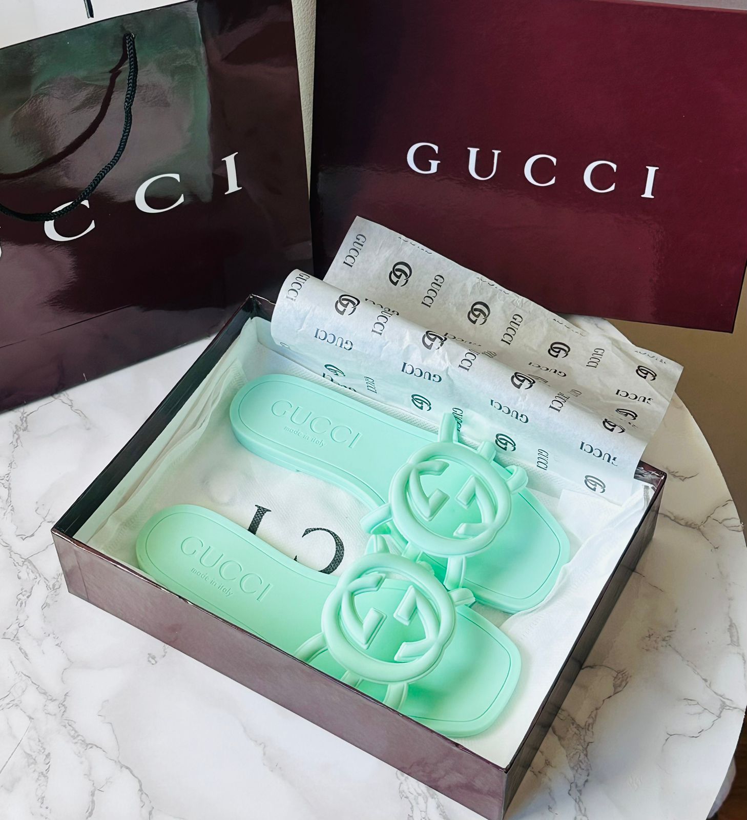 GUCCI Women's Mystic Logo Slide Sandals