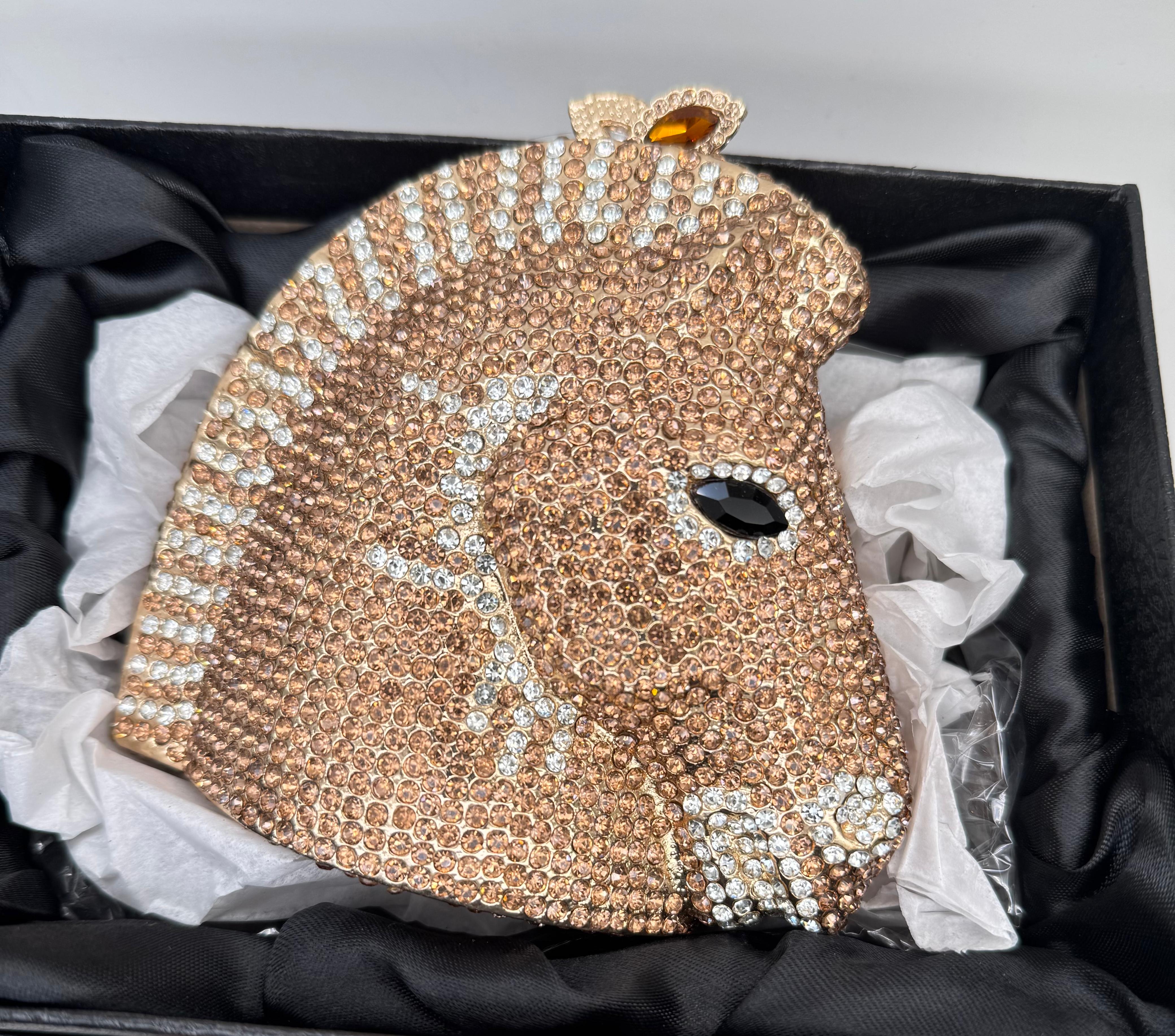 Crystal Horse Head Equestrian Clutch Purse