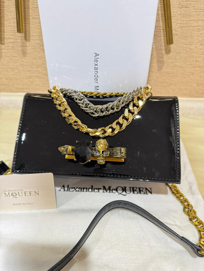 Alexander McQueen Jeweled Satchel Bag hover