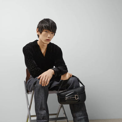 Gucci Horsebit 1955 Monogrammed Small Shoulder Bag hover