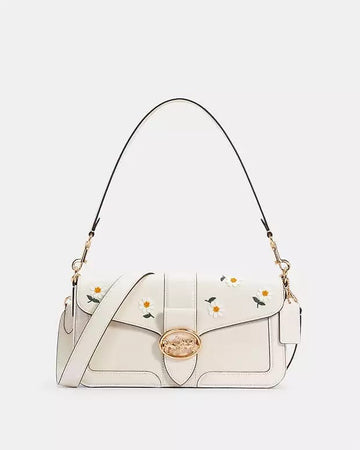 Coach Coach Georgie Shoulder Bag With Daisy Embroidery