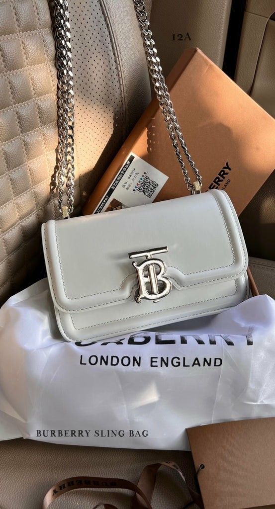 Burberry Leather Chain TB Bag