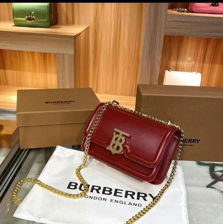 Burberry Leather Chain TB Bag