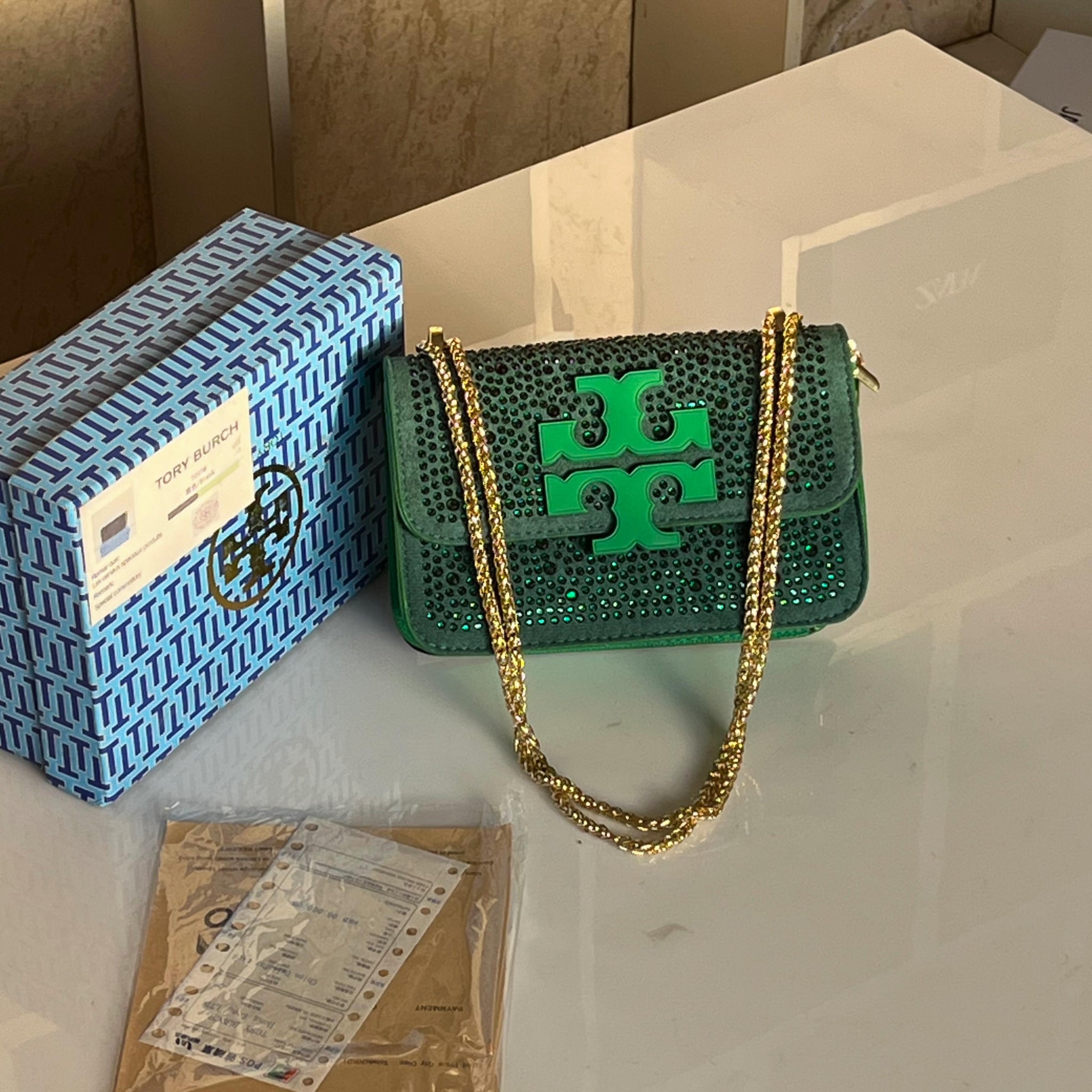 Tory burch Crossbody bag with long chain