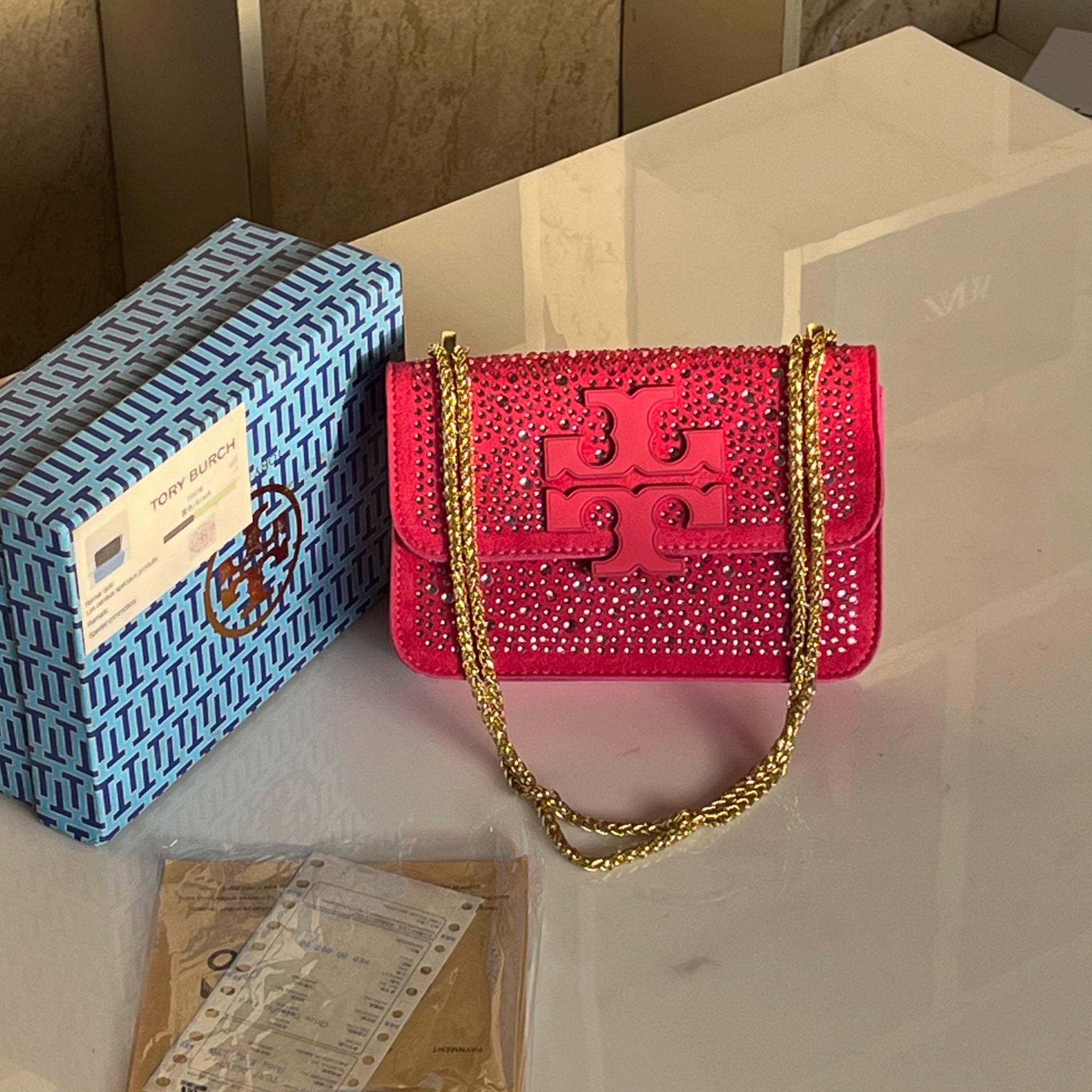 Tory burch Crossbody bag with long chain