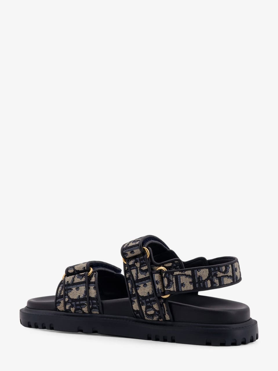 DIOR – Dioract Sandal (Cotton Embroidered, Deep Blue Dior)