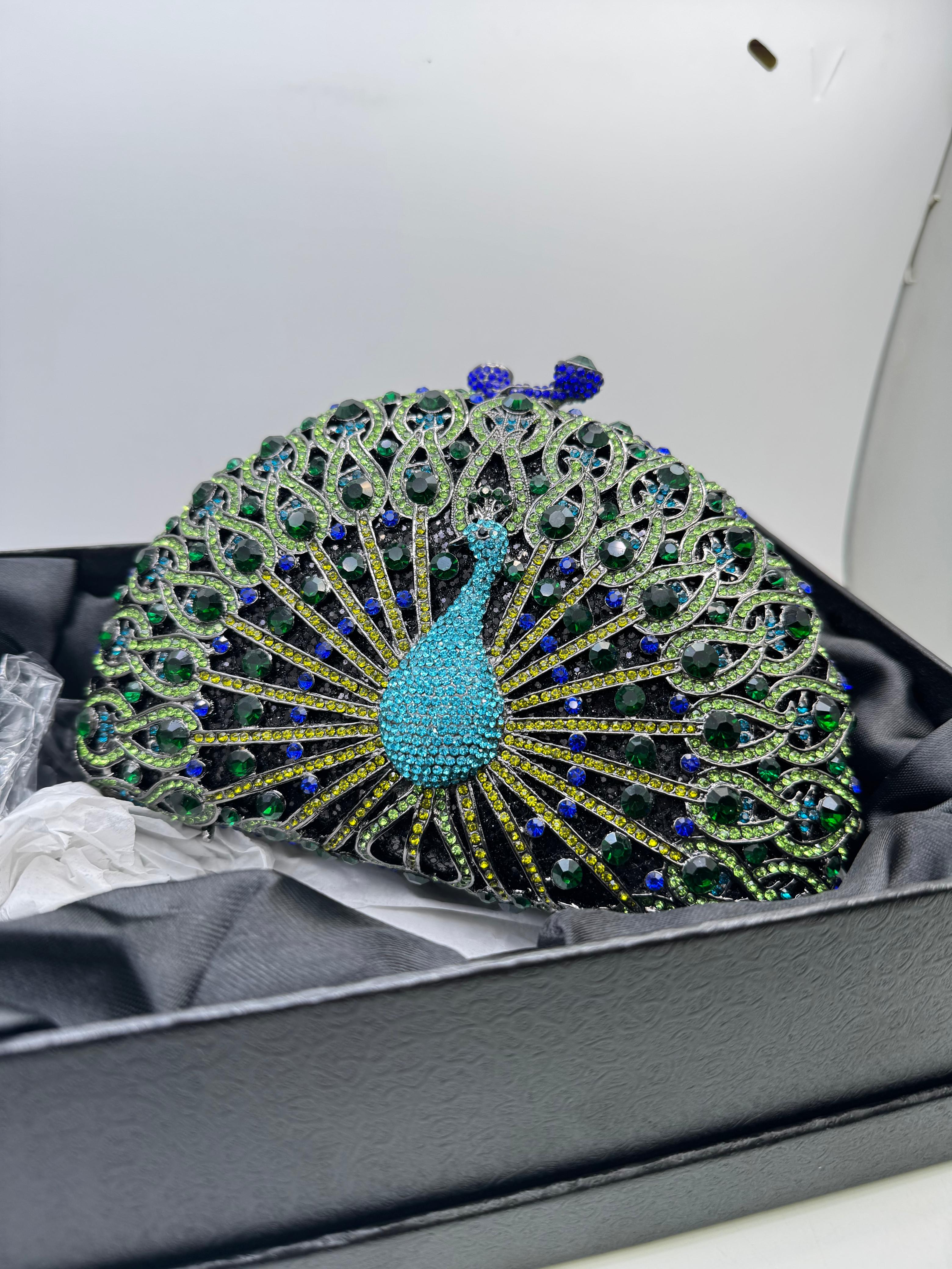 Peacock Clutch Women Evening Bags Wedding Party Dinner Bridal