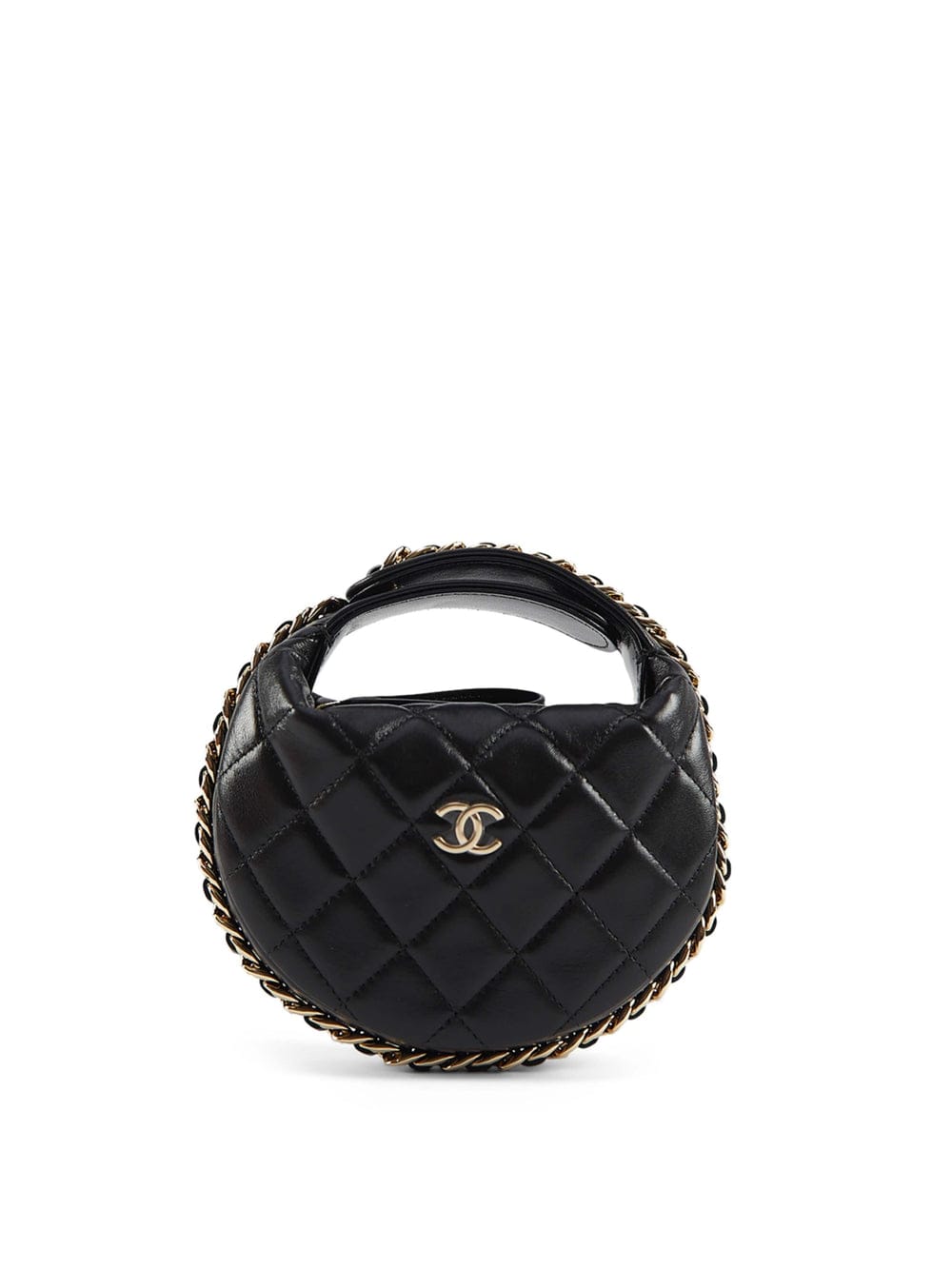 Chanel Women CC Small Flap Hobo Bag Grained Calfskin
