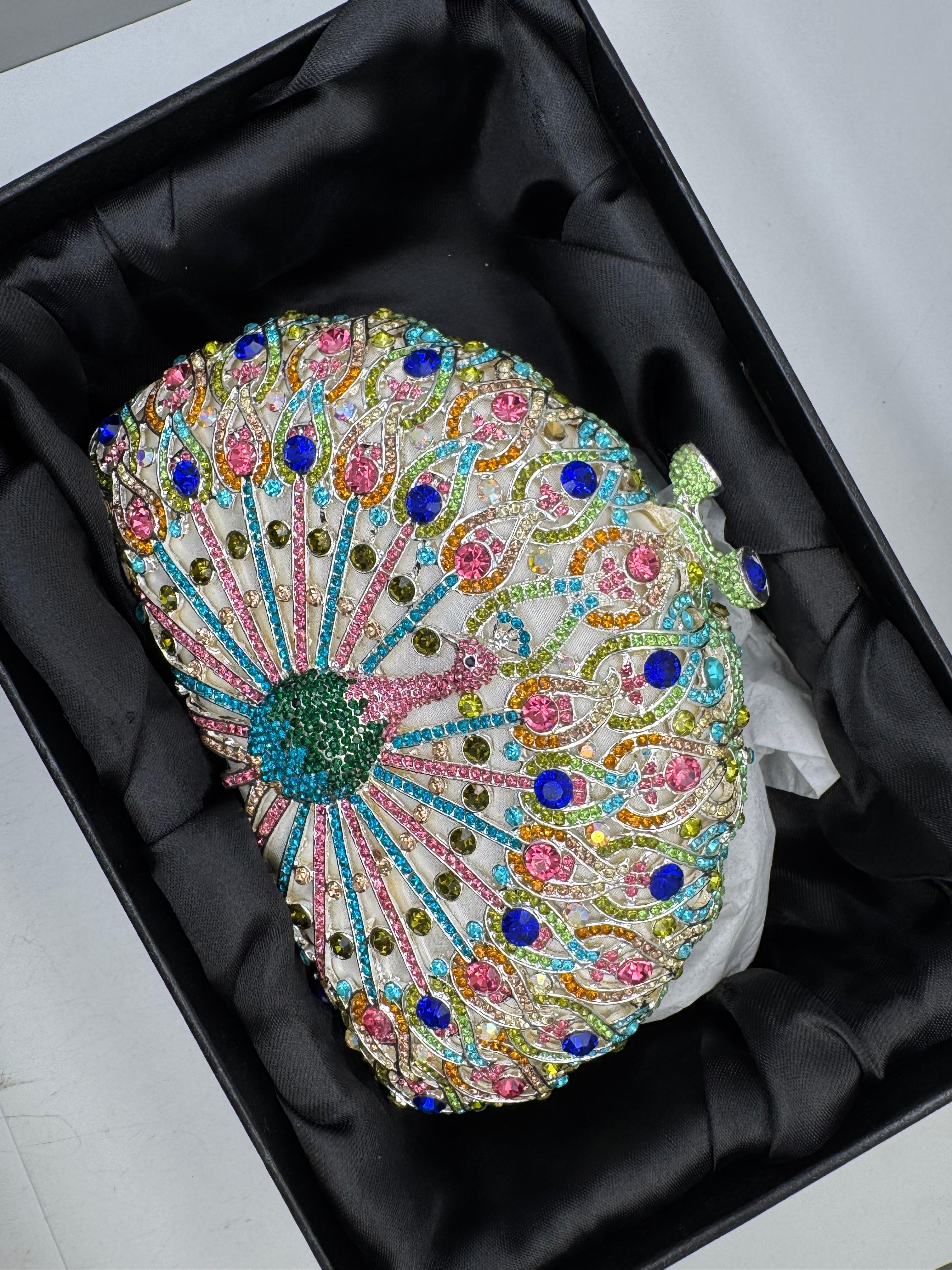 Peacock Clutch Women Evening Bags Wedding Party Dinner Bridal