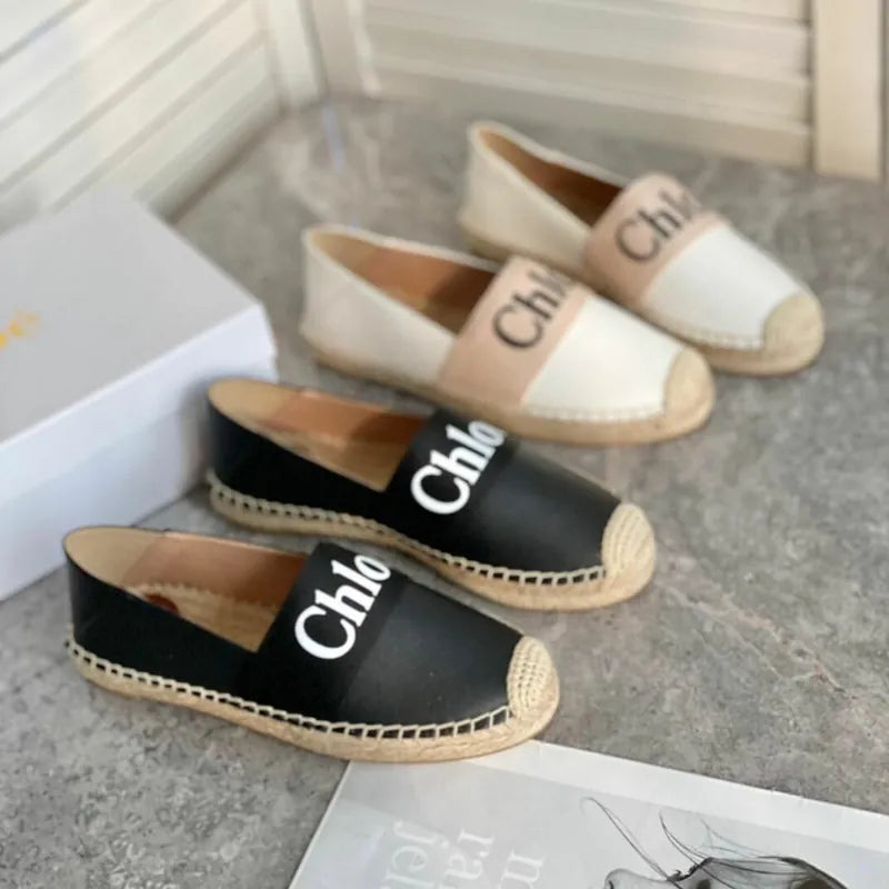 "Designer summer espadrilles Chloé Woody EU 37 with natural jute sole"

